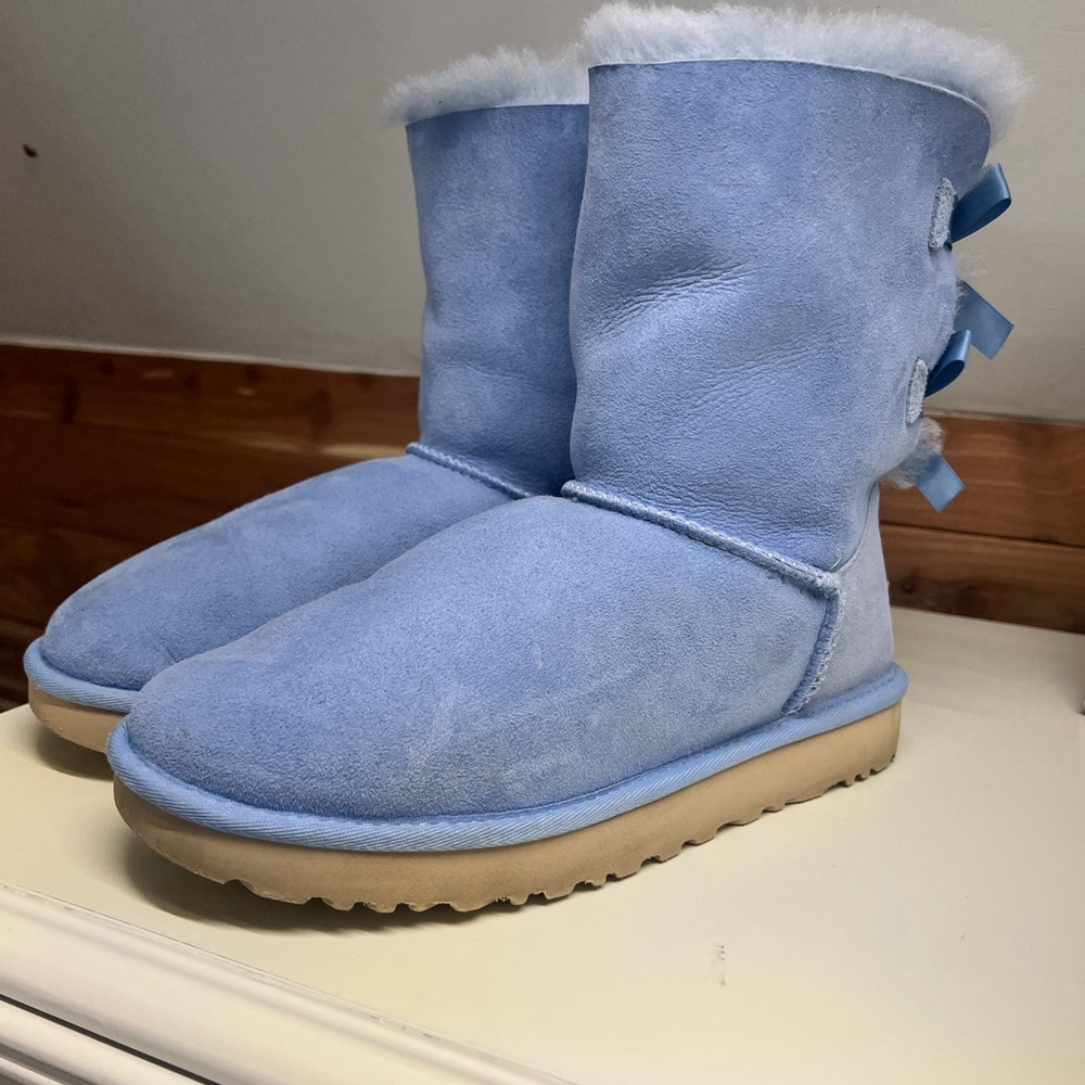UGG Cozy Light Blue Winter Boots with Shearling Lining